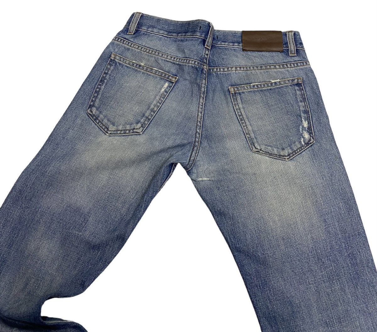 Prada 🔥VINTAGE PRADA DISTRESSED DENIM TAPERED LEG Size US 29 - 7 Thumbnail