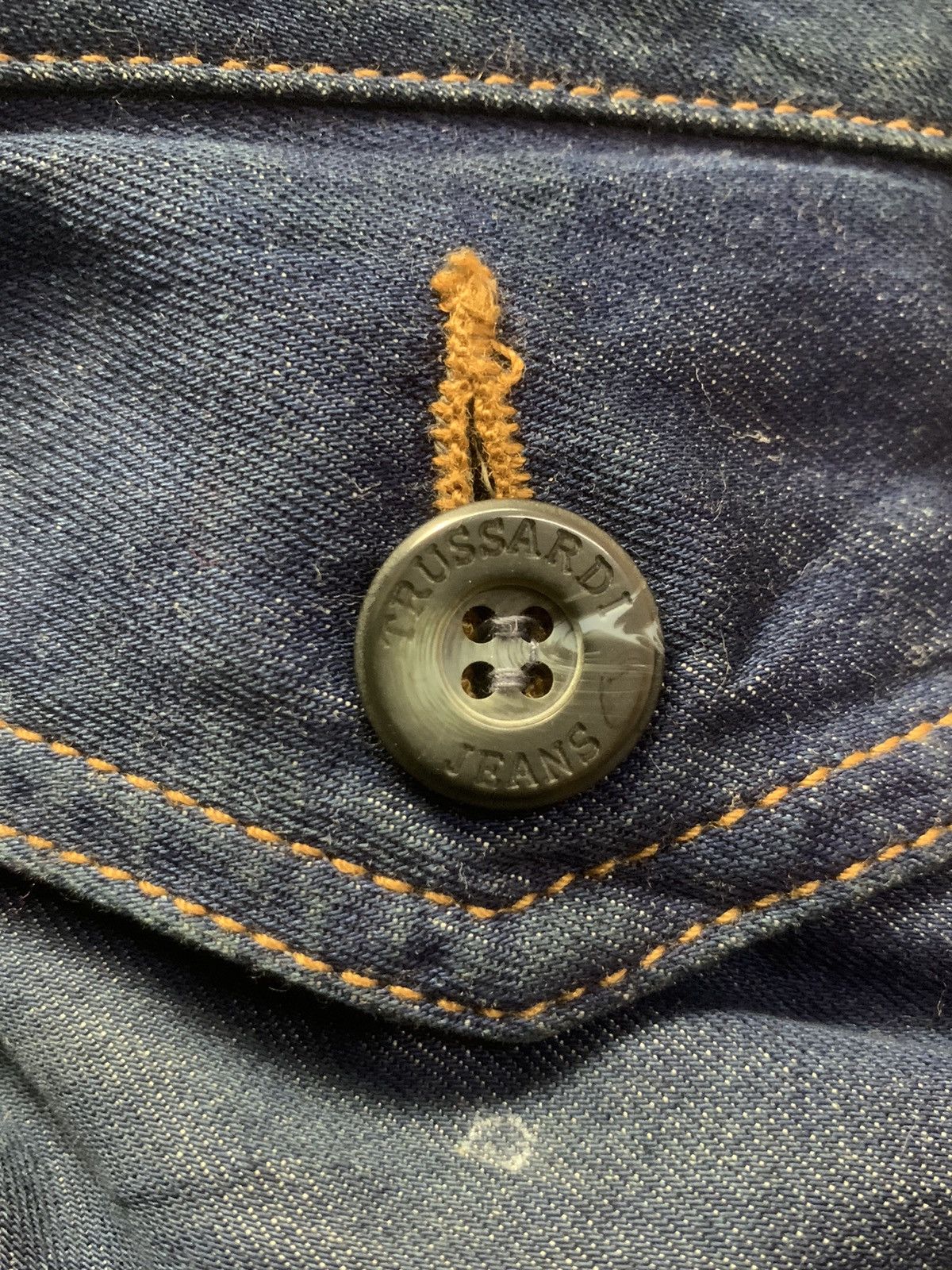 Trussardi × Vintage Rare Design Vintage Trussardi Jeans Denim Jackets Size US M / EU 48-50 / 2 - 9 Thumbnail