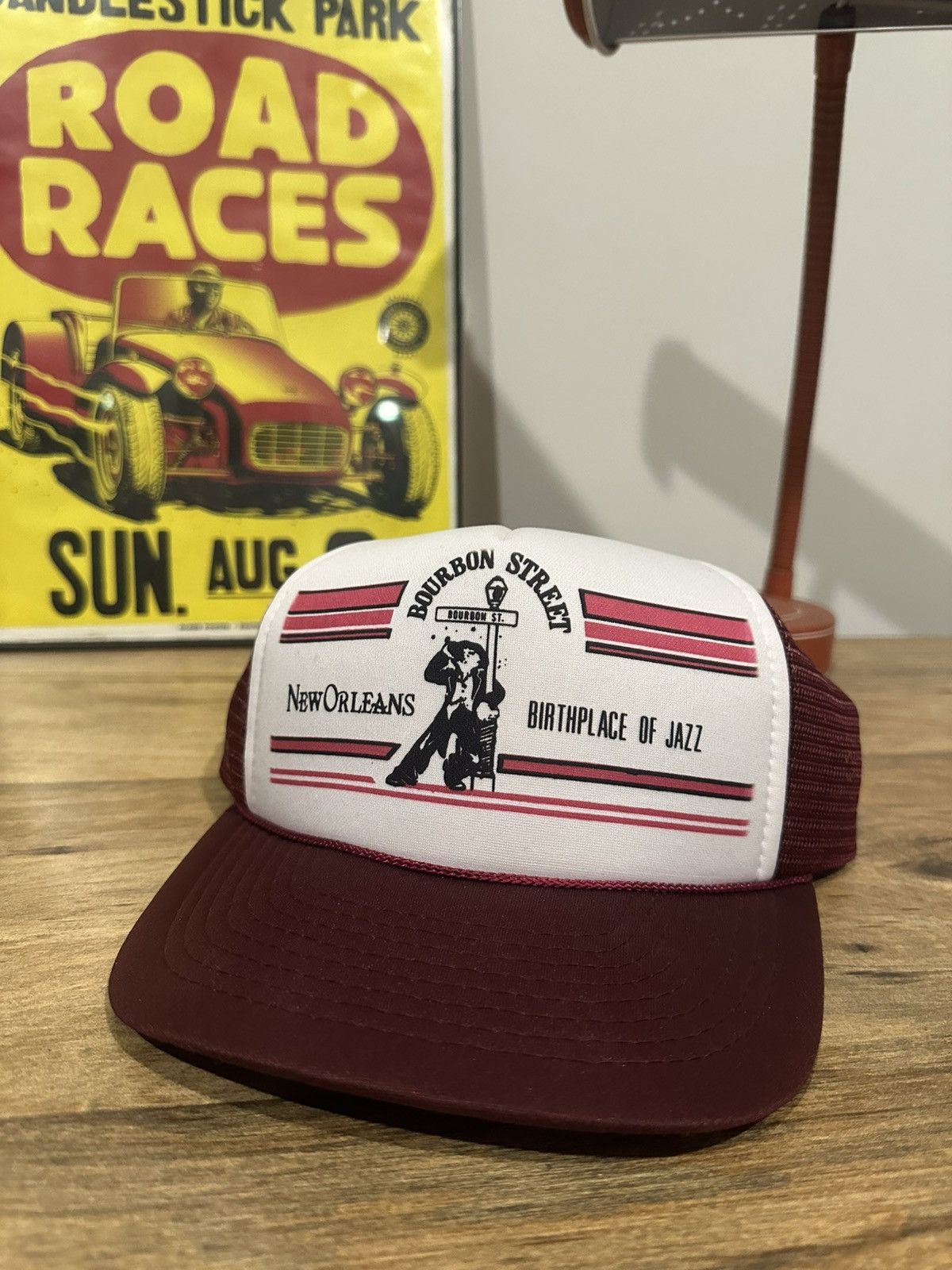 Vintage New Orleans Bourbon Street Jazz Trucker Snapback