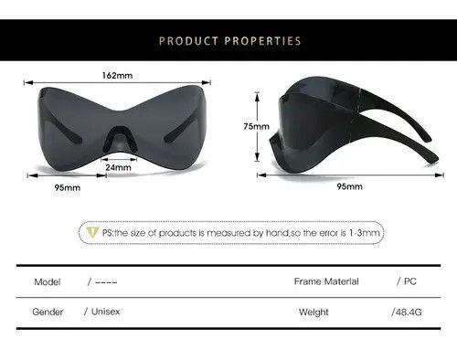 VIBE Streetwear Punk Rock Gothic Sunglasses y2k 90’s Size ONE SIZE - 5 Thumbnail