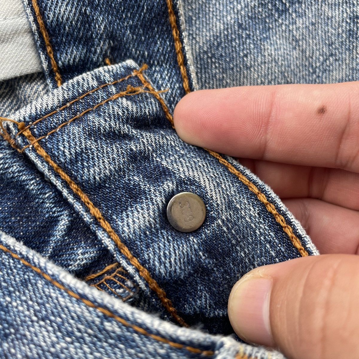 Jean × Levi's W33💥 Vintage Levi’s 502 Distressed Jeans Faded Denim Pants Size US 33 - 8 Thumbnail