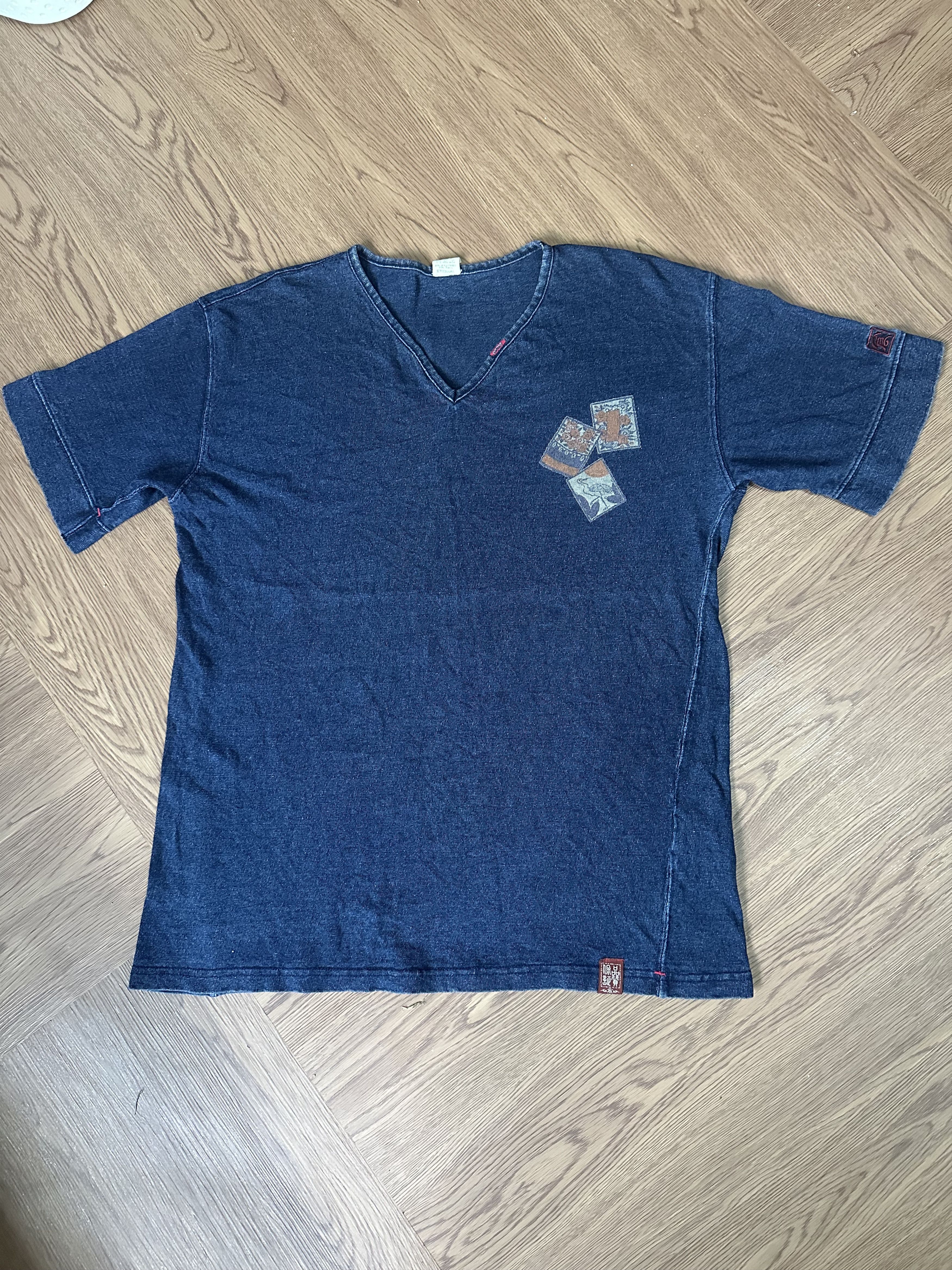 Eternal Vintage Eternal Indigo Dyed Hanafuna Card Tee Size US M / EU 48-50 / 2 - 2 Thumbnail
