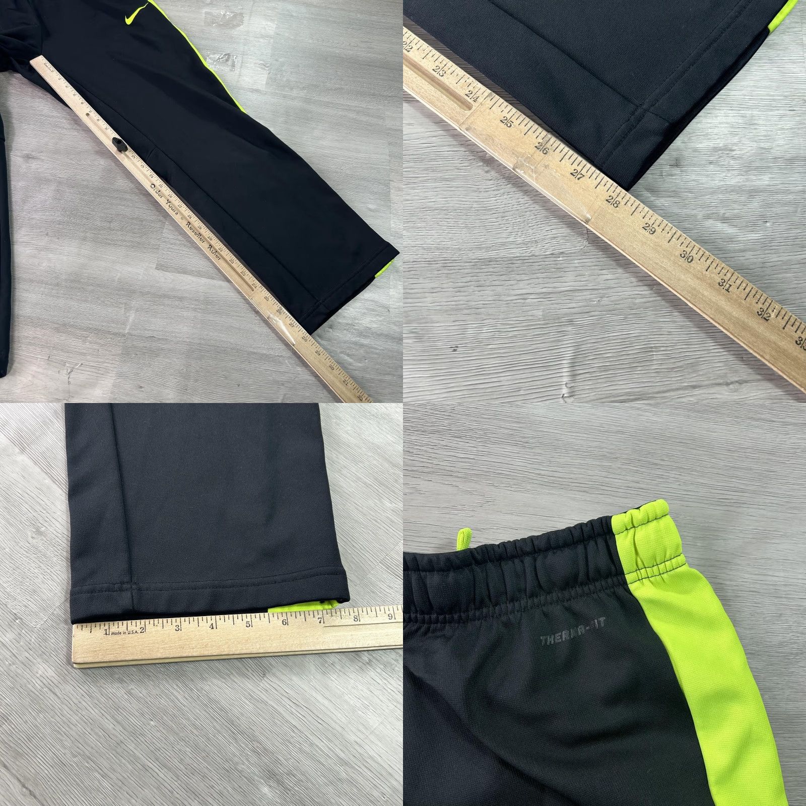 Nike Nike Therma-FIT Track Pants Mens M Black Fleece Stripe Athletic 646676-011 Size US 31 - 8 Thumbnail