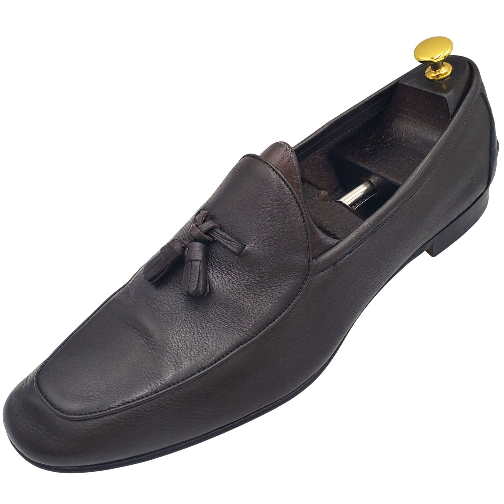 Other Italy Ermenegildo Zegna Men's Size 13US/12EU Brown leather t Size US 13 / EU 46 - 1 Thumbnail