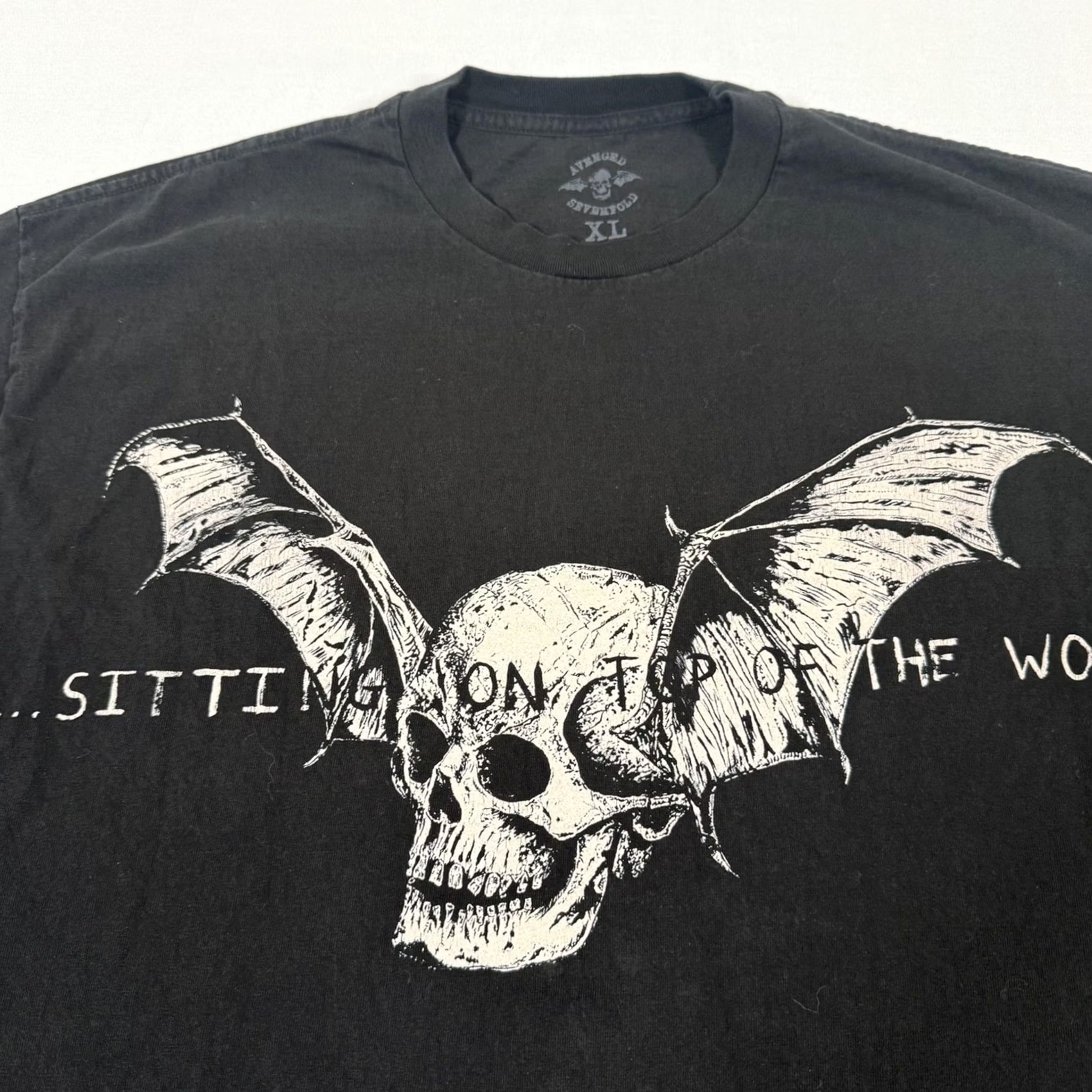Vintage Avenged Sevenfold Shirt Mens XL Black Music Band Tee Sitting On Top World Size US XL / EU 56 / 4 - 3 Thumbnail