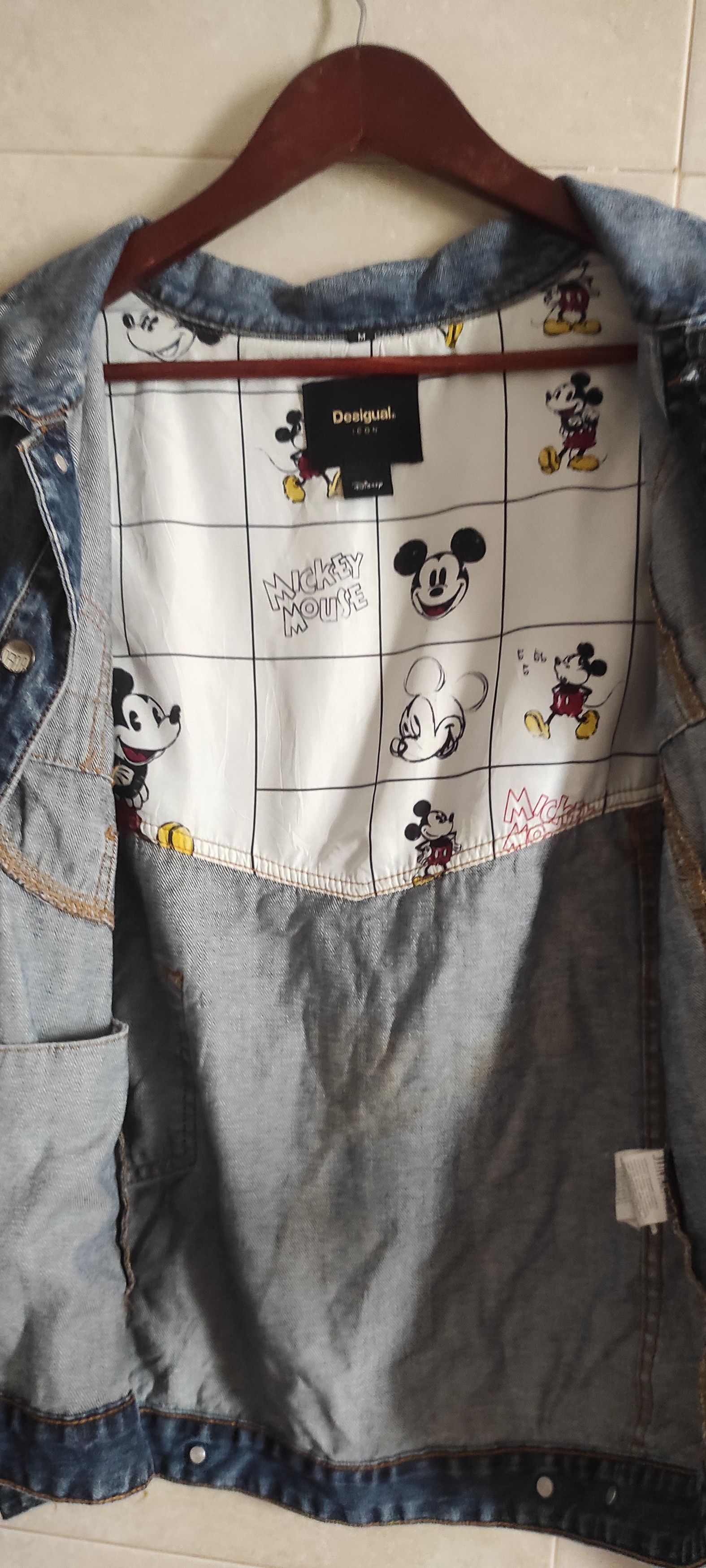 Desigual × Disney Desigual Women's Patchwork Mickey Mouse Graphic Denim Jacket Size M / US 6-8 / IT 42-44 - 17 Thumbnail