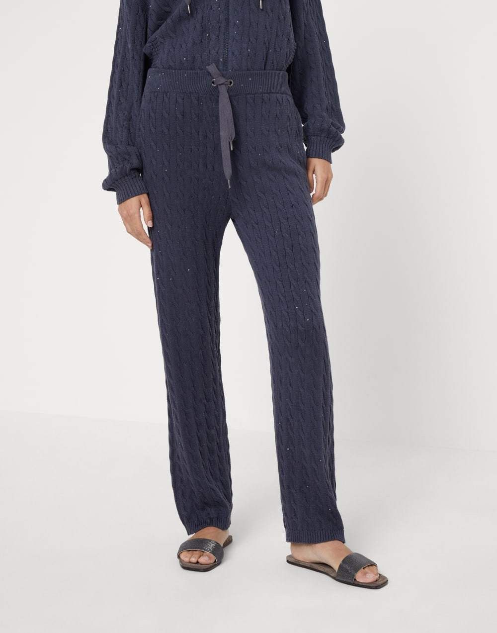 Brunello Cucinelli o1la1rc1a0425 Lady Pants in Night Blue Size 27" / US 4 / IT 40 - 1 Thumbnail