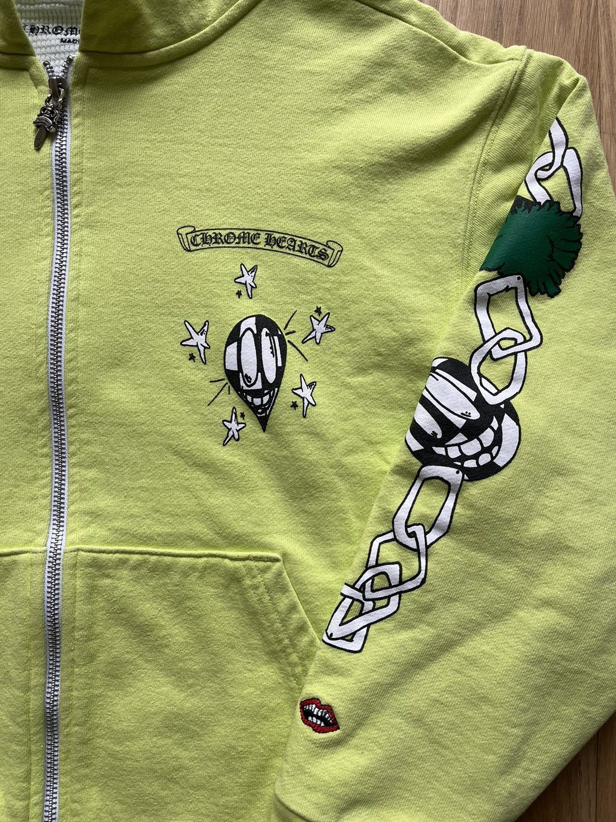 Chrome Hearts Matty Boy Link Thermal Lined Zip-Up Hoodie