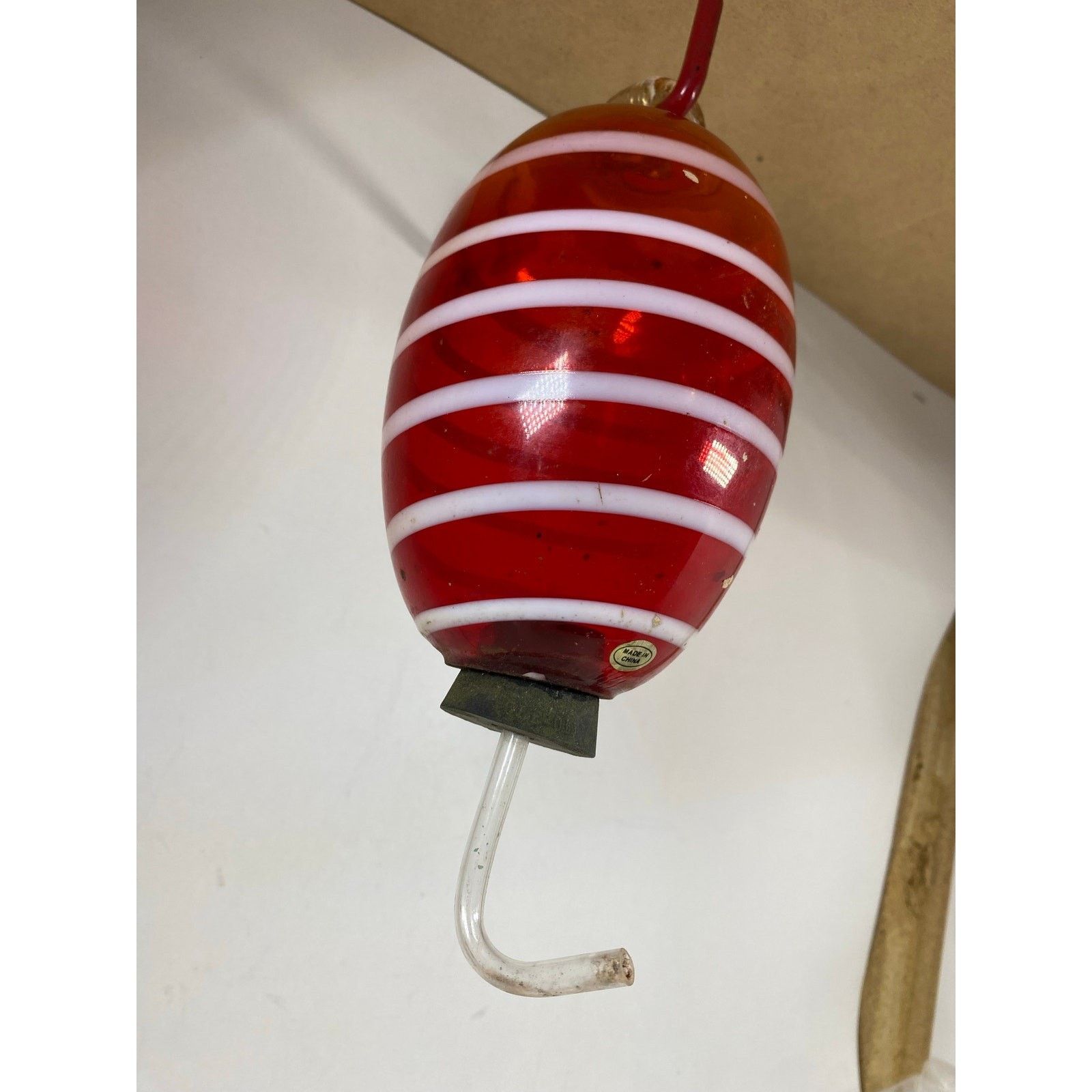Other Hanging Hummingbird Feeder Hand Blown Glass Art Size ONE SIZE - 2 Thumbnail