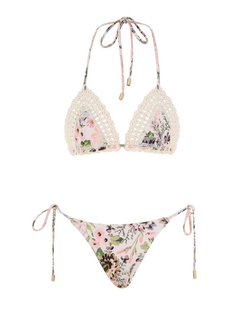 Zimmermann oc11z0226 Halliday Crochet Bikini In Multicolo Size ONE SIZE - 1 Thumbnail