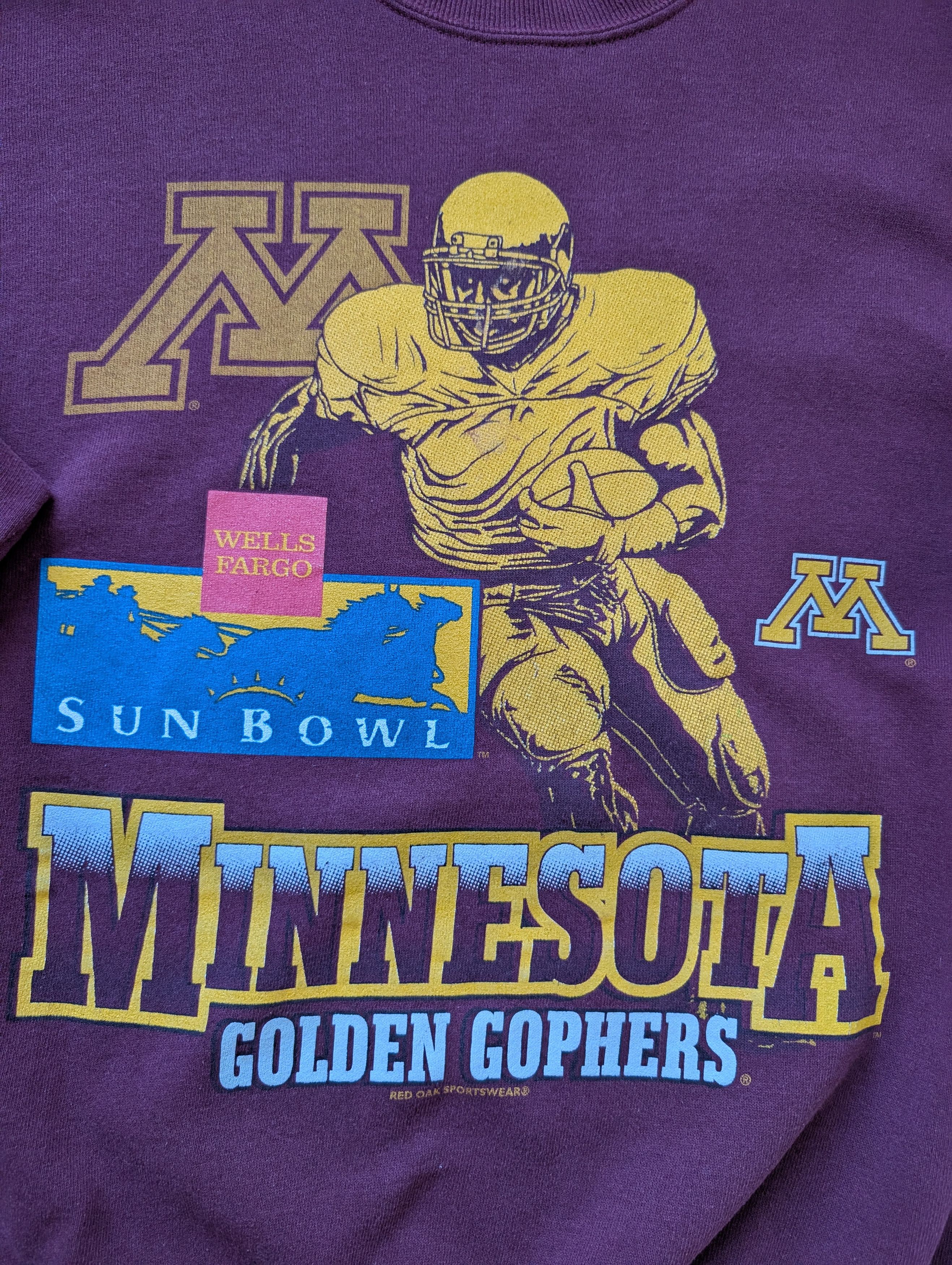 Vintage Rare 90's NCAA Minnesota Golden Gophers Sun Bbowl Sweatshirt Size US M / EU 48-50 / 2 - 2 Thumbnail
