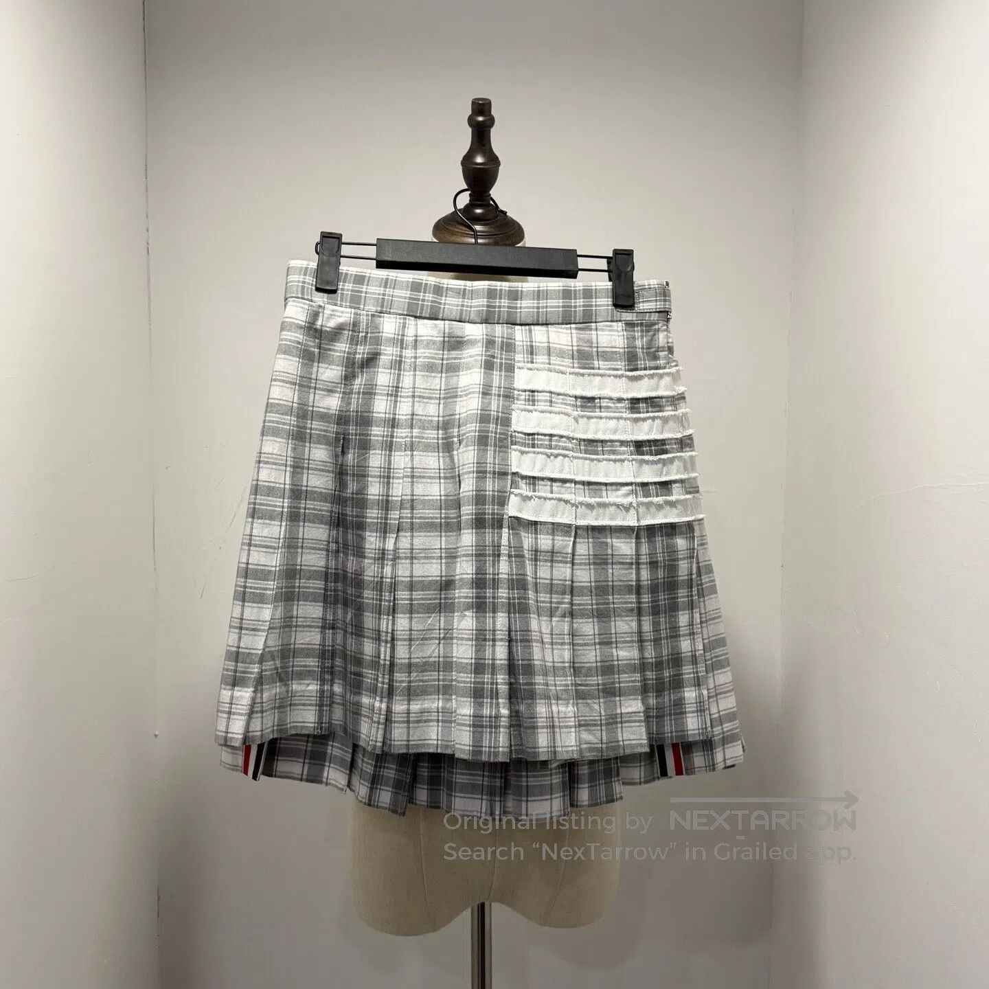 Thom Browne Thom Browne College Style Fine Stripe Pleated Skirt| Size 37" - 1 Thumbnail