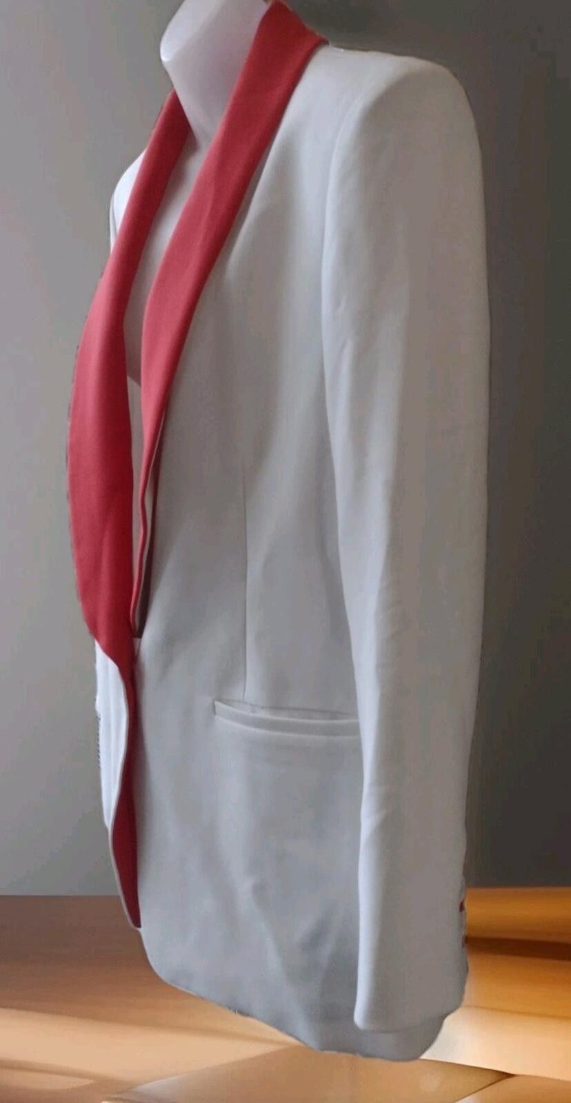 Other Retired alice + olivia Vernell Jacket White Orange Sz 8 Size M / US 6-8 / IT 42-44 - 3 Thumbnail