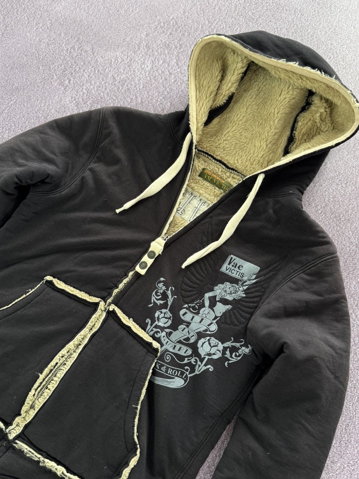 If Six Was Nine Y2K Vintage 00s Distressed Faux Fur Hoodie Size US M / EU 48-50 / 2 - 6 Thumbnail