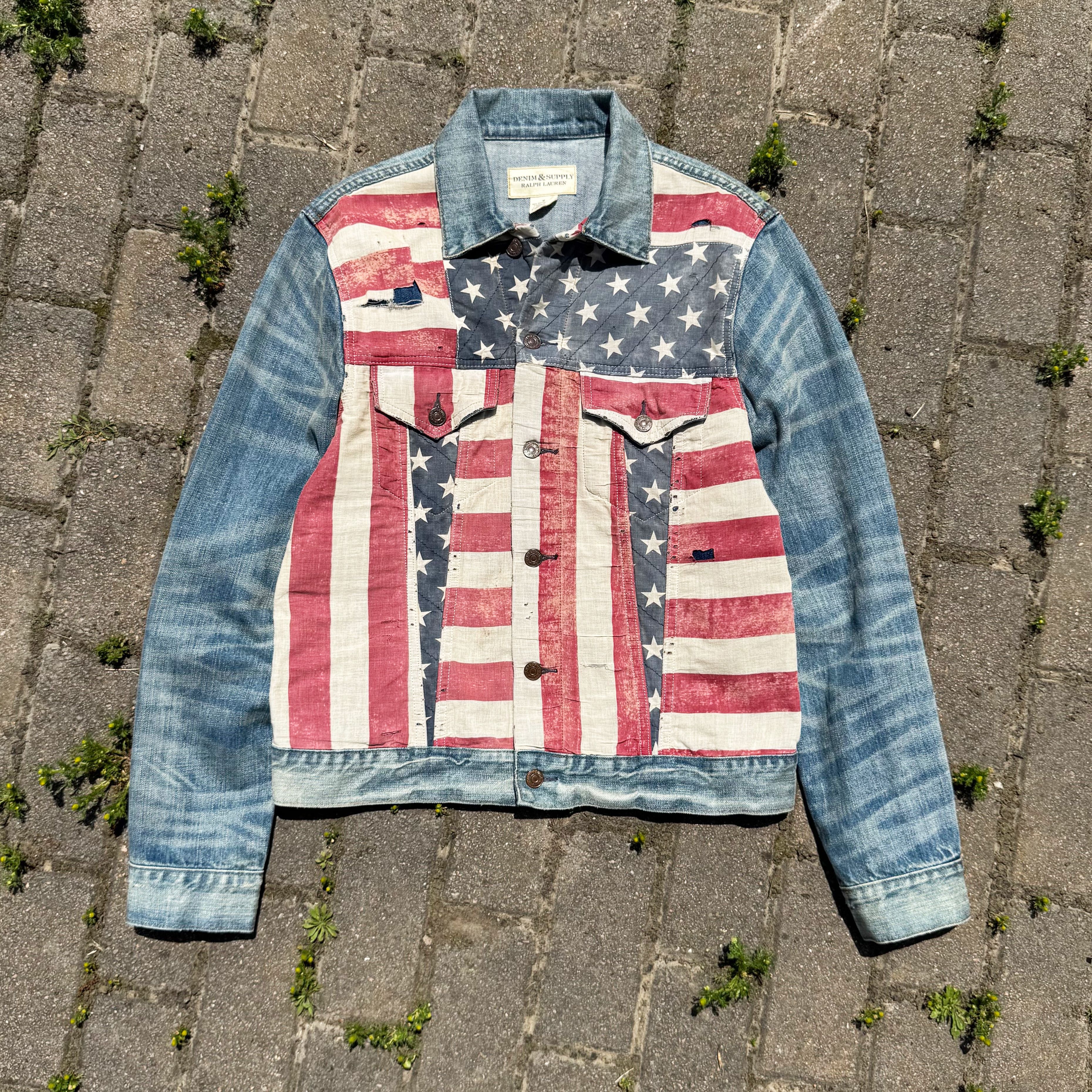 Ralph Lauren American Flag Denim Jacket | Grailed