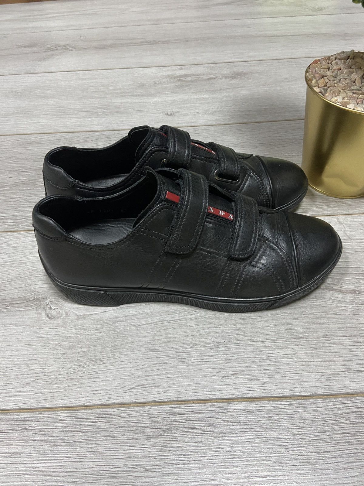 Prada Prada red tab velcro vintage leather sneakers Size US 8 / EU 41 - 5 Thumbnail