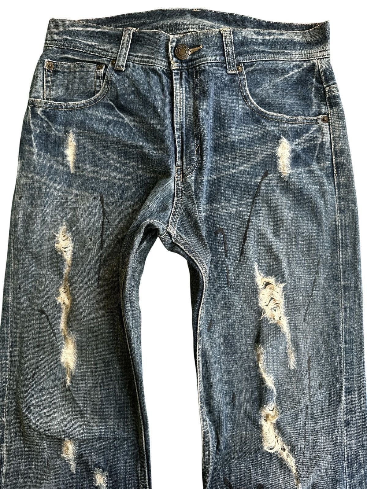 Kapital Distress Flare honeycomb unbrand buckleback 30x42 Size US 30 / EU 46 - 5 Thumbnail