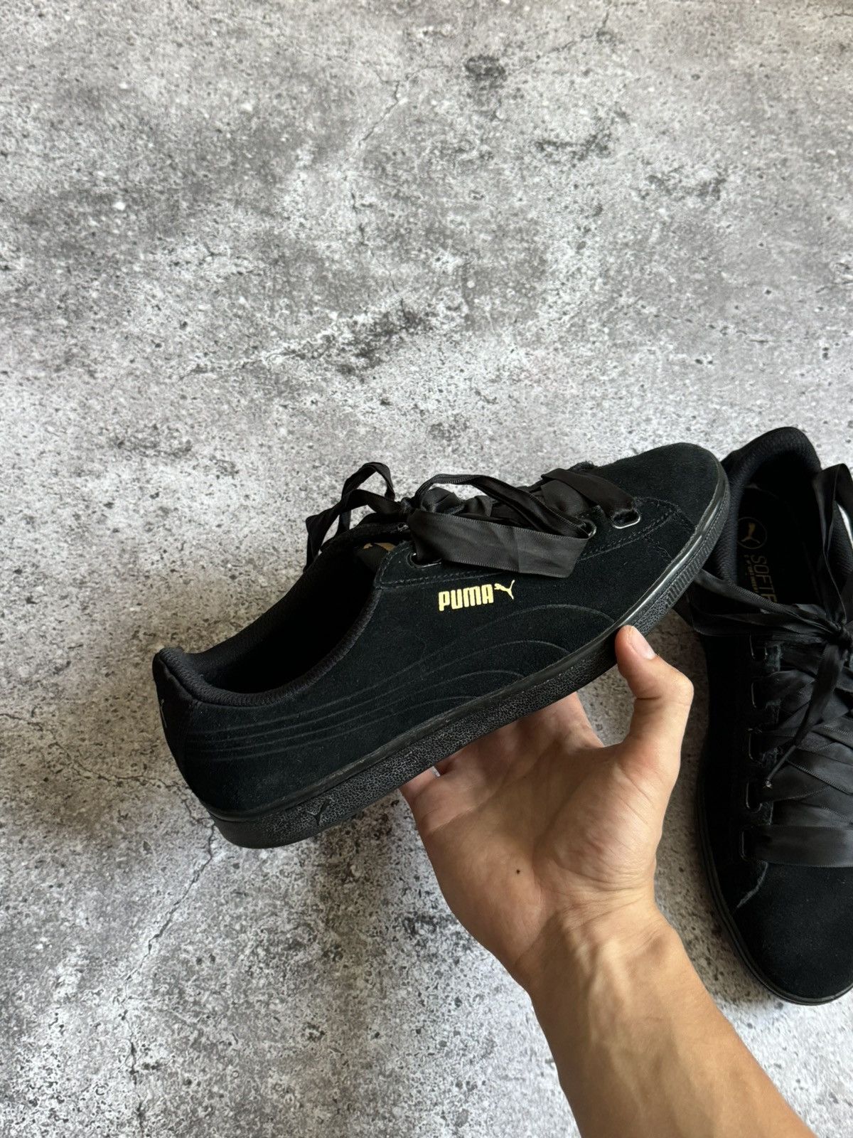 Puma × Vintage Vintage Puma Y2K black glamour sneakers shoes Size US 10.5 / IT 40.5 - 13 Thumbnail