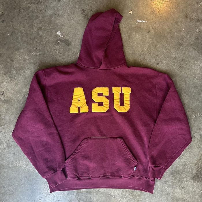 Vintage Vintage 90’s Maroon ASU Russell Athletic Hoodie | Grailed