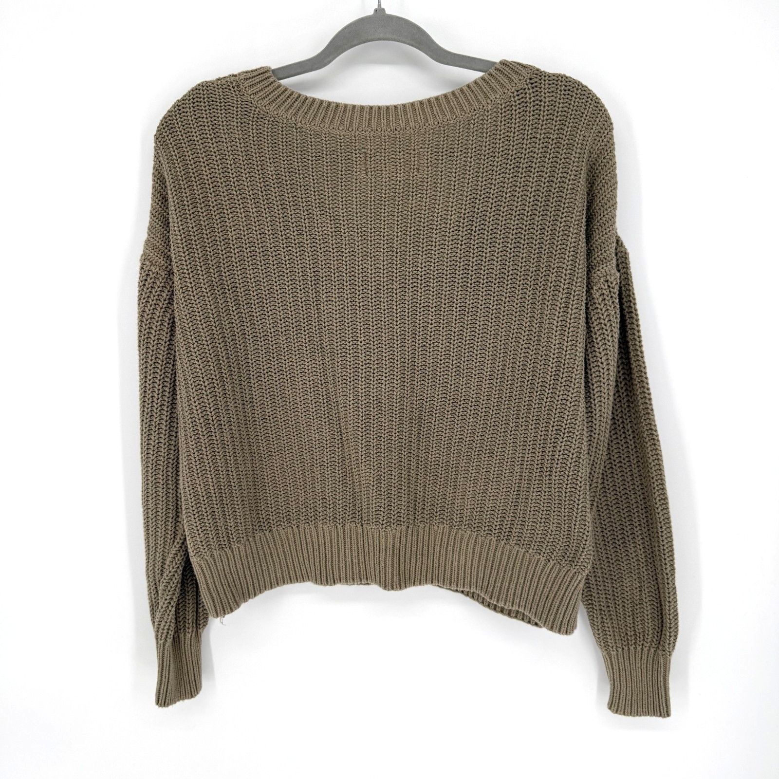 Pink Pink Victorias Secret Cable Knit Sweater V-Neck Shale Green Size S / US 4 / IT 40 - 3 Thumbnail