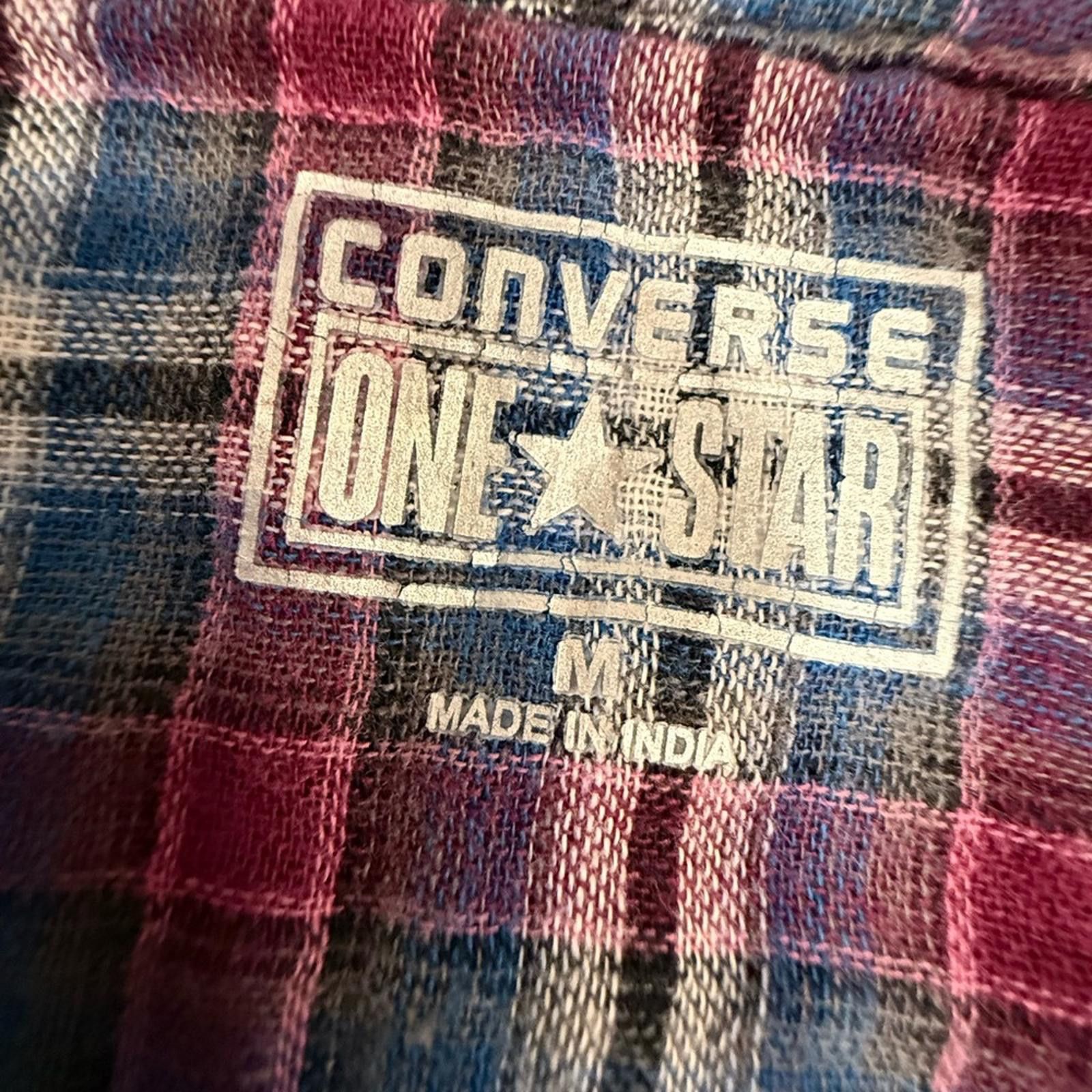 Converse Converse One Star fleece plaid ruffled tunic top SZ M Size M / US 6-8 / IT 42-44 - 8 Thumbnail
