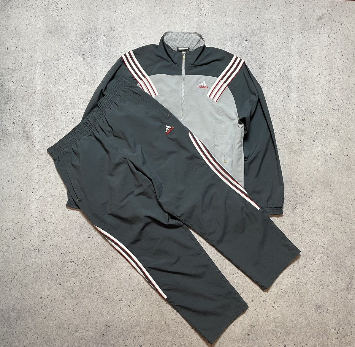 Vintage 90s Nylon Adidas Track Suit Jacket And Pants Y2K