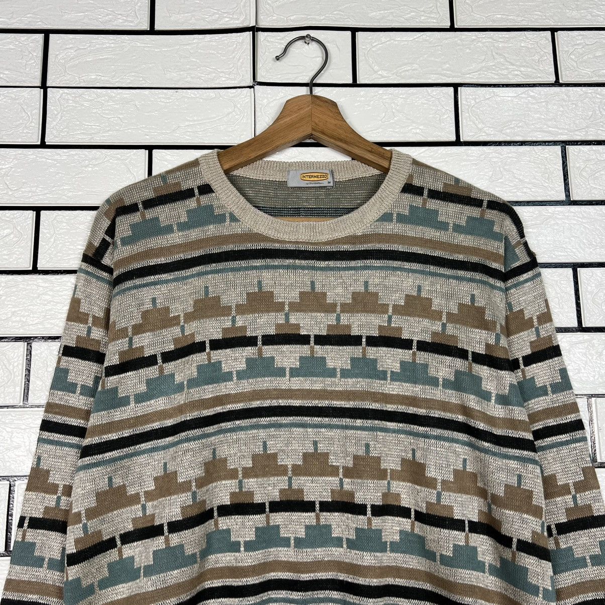 Japanese Brand Vintage 90's INTERMEZZO Knitted Sweatshirt #3956-C180 Size US M / EU 48-50 / 2 - 2 Thumbnail