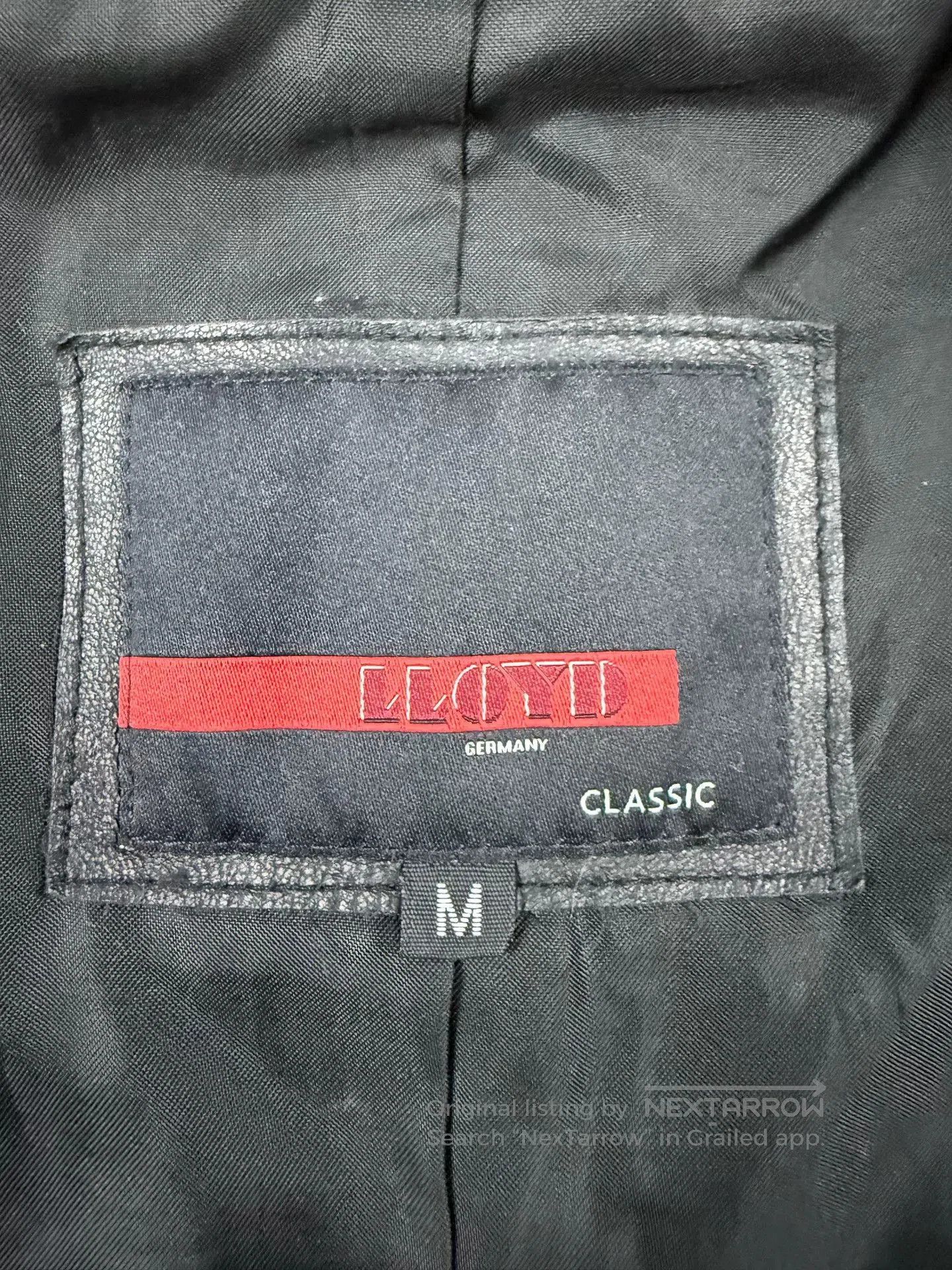 LLOYD Men's Black Leather Motorcycle Jacket. Size US M / EU 48-50 / 2 - 4 Thumbnail