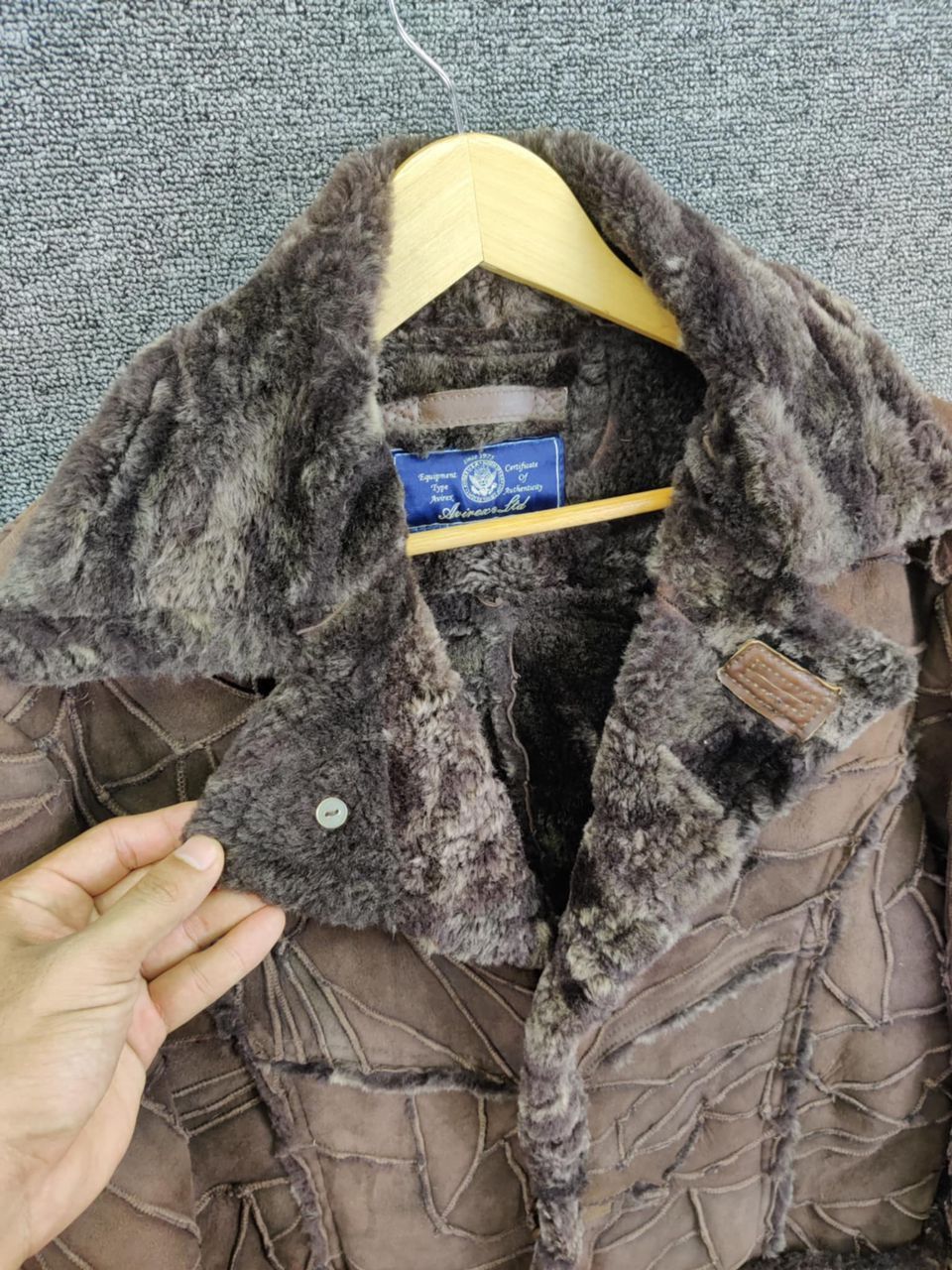 Avirex Vintage 90s Avirex Patchwork Sheepskin Leather Jacket Size US L / EU 52-54 / 3 - 8 Thumbnail