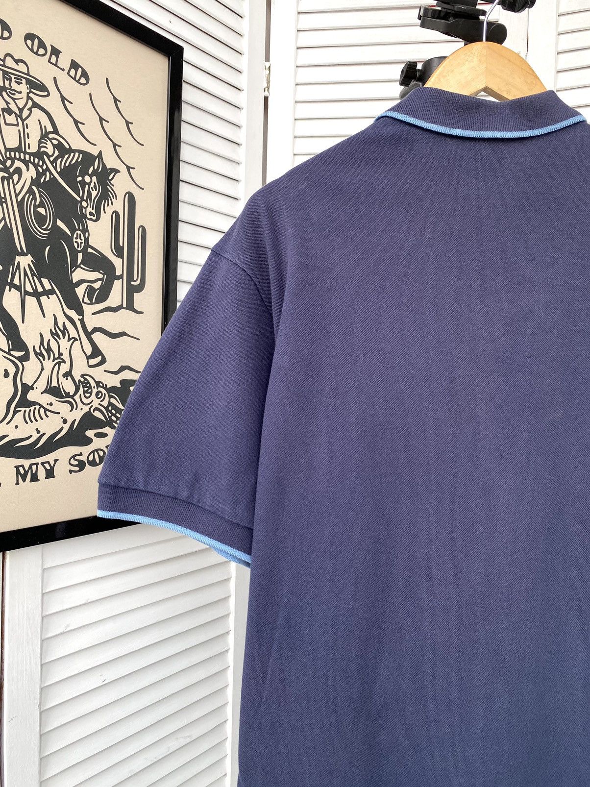 Nike × Vintage Nike Vintage Retro Polos Tee Shirt Navy Size US L / EU 52-54 / 3 - 7 Thumbnail