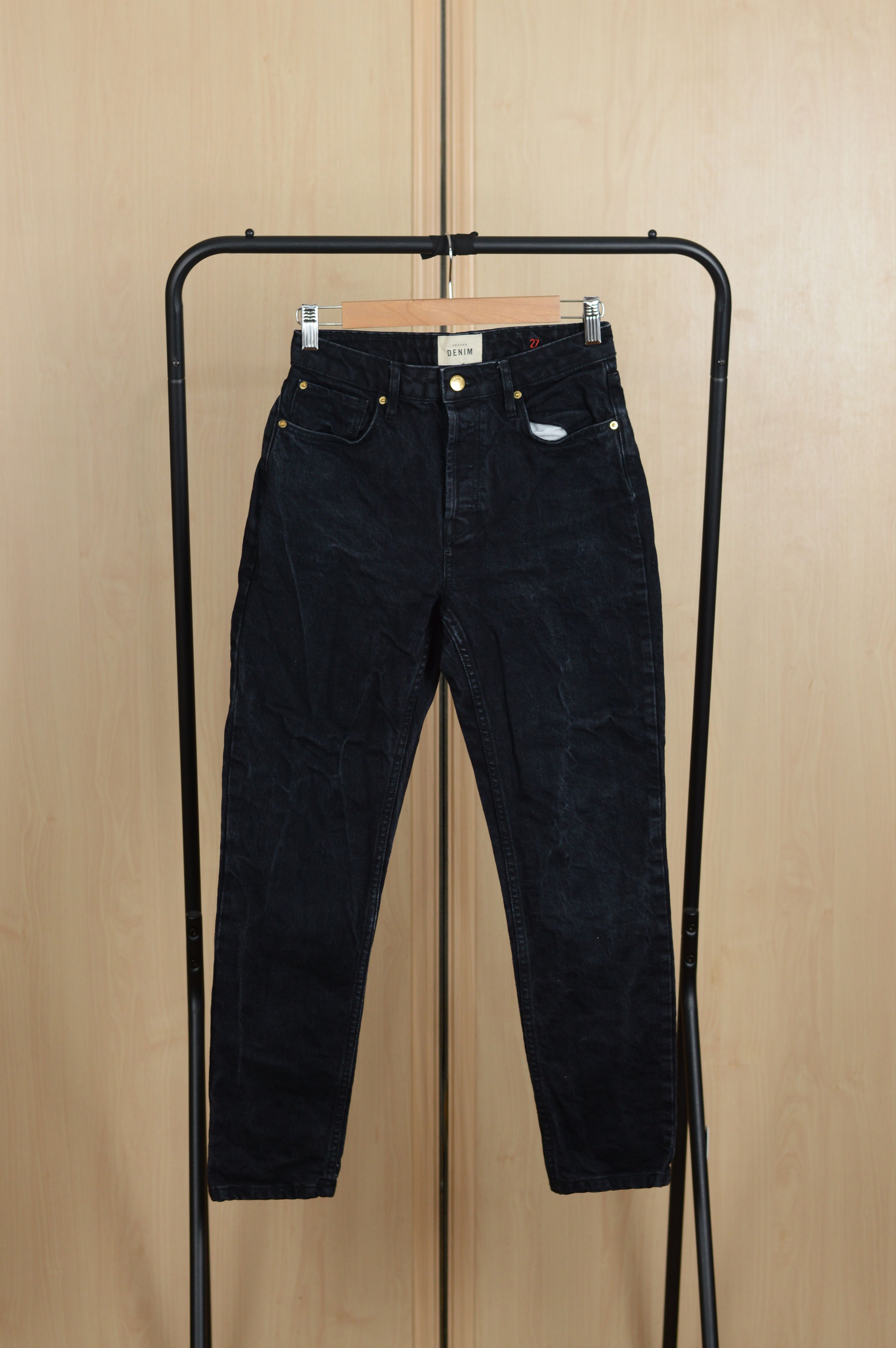 Sezane Sezane Denim Black Smoky Jeans Size 27" / US 4 / IT 40 - 1 Thumbnail