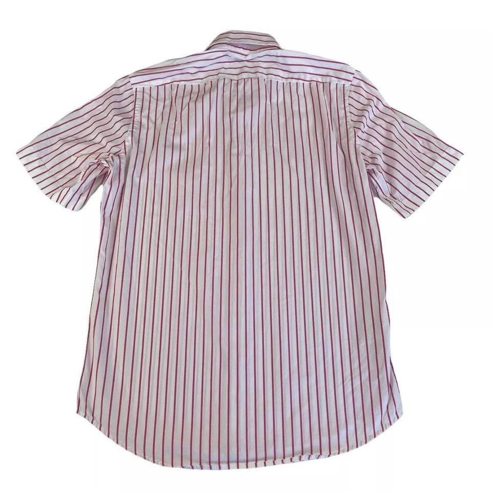 Hugo Boss BOSS Mens Shirt Short Sleeve White Striped Cotton Size 38 Size US M / EU 48-50 / 2 - 7 Thumbnail