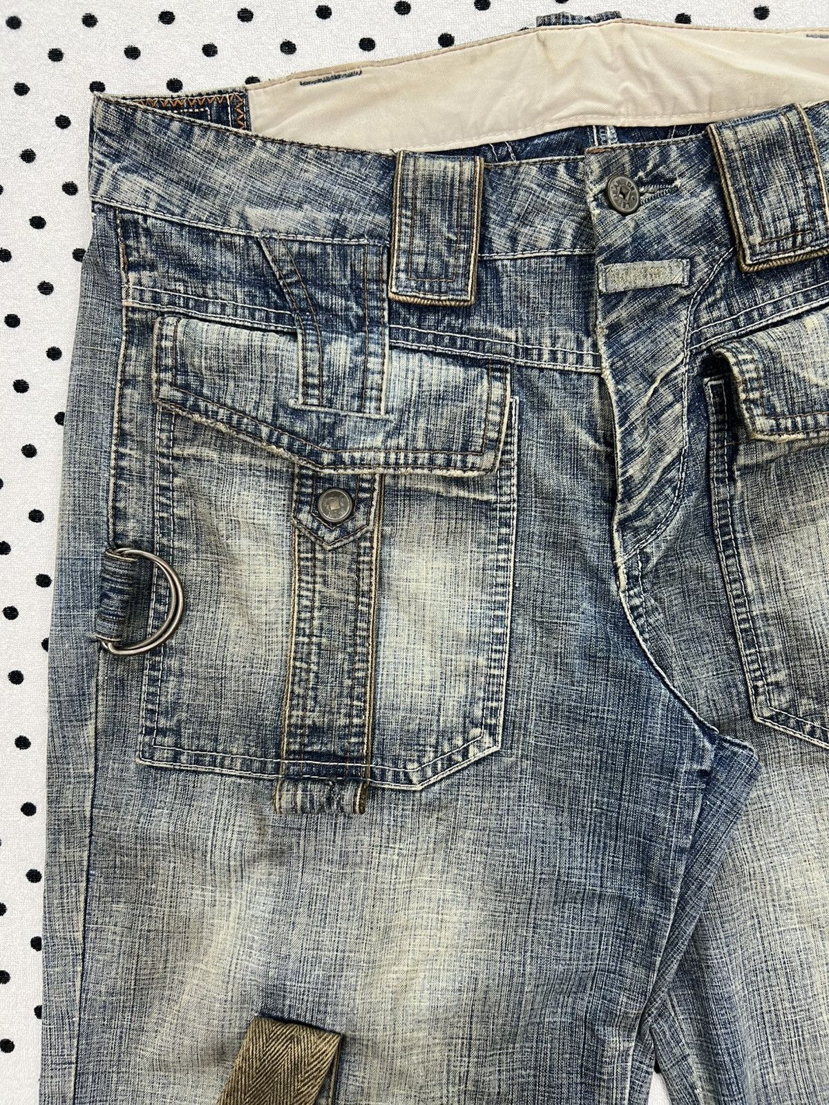 Marithe + Francois Girbaud Marithe Francois Girbaud Distressed Bondage Denim Shorts Size US 34 / EU 50 - 5 Thumbnail