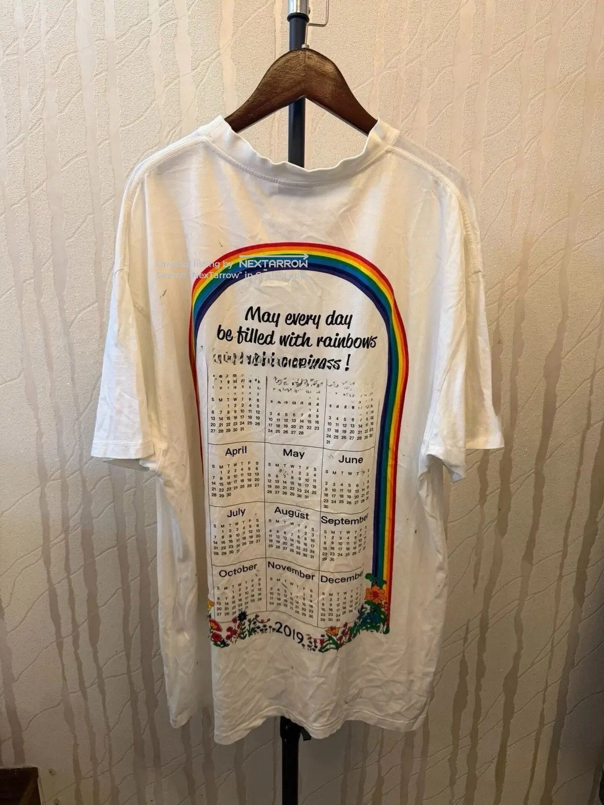 Vetements Vetements 19SS Pig Rainbow Calendar Short Sleeve Tee LLLL24 Size US XS / EU 42 / 0 - 2 Thumbnail