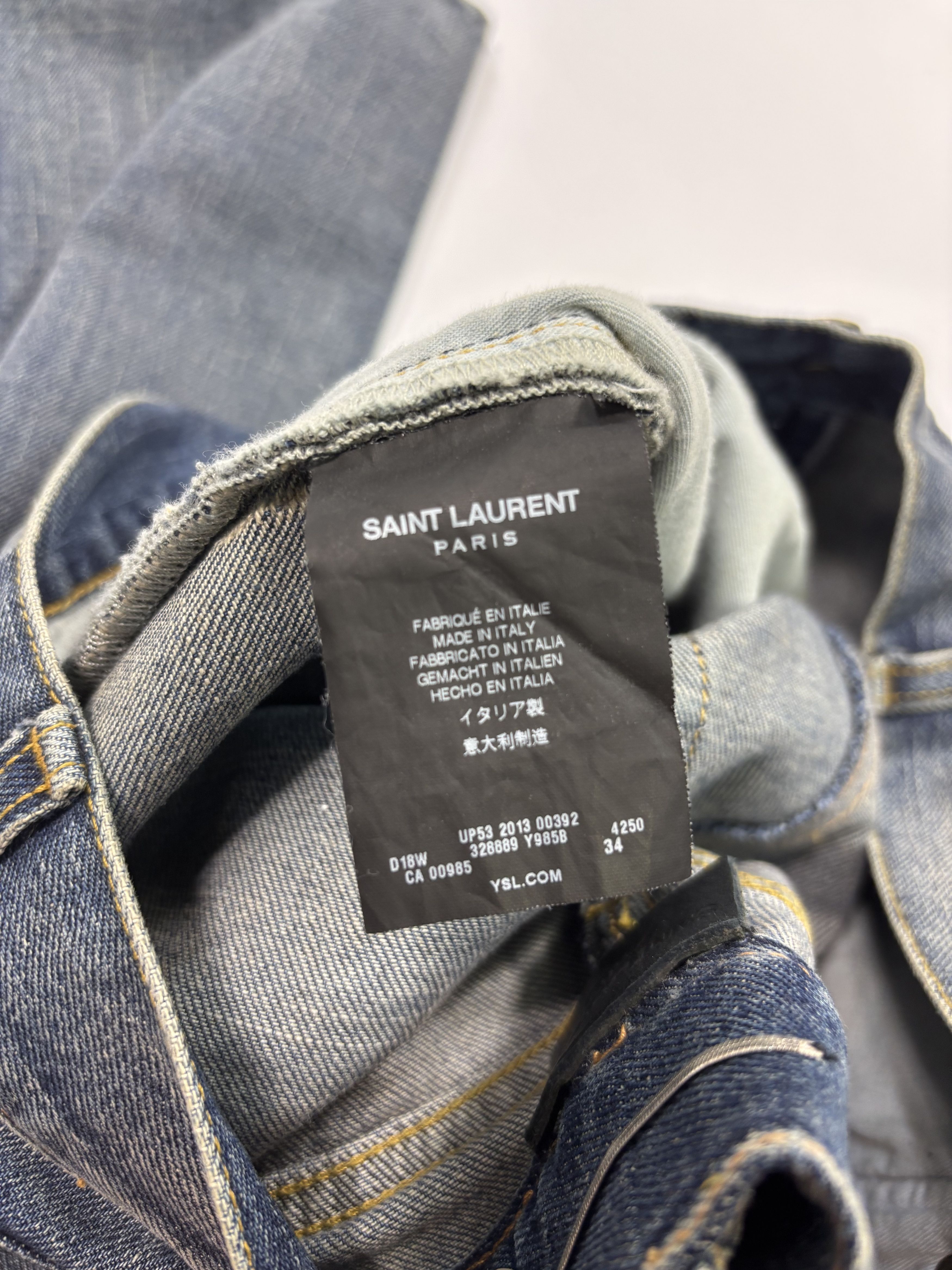 Saint Laurent Paris Saint Laurent Faded Blue Pants Size US 34 / EU 50 - 3 Thumbnail