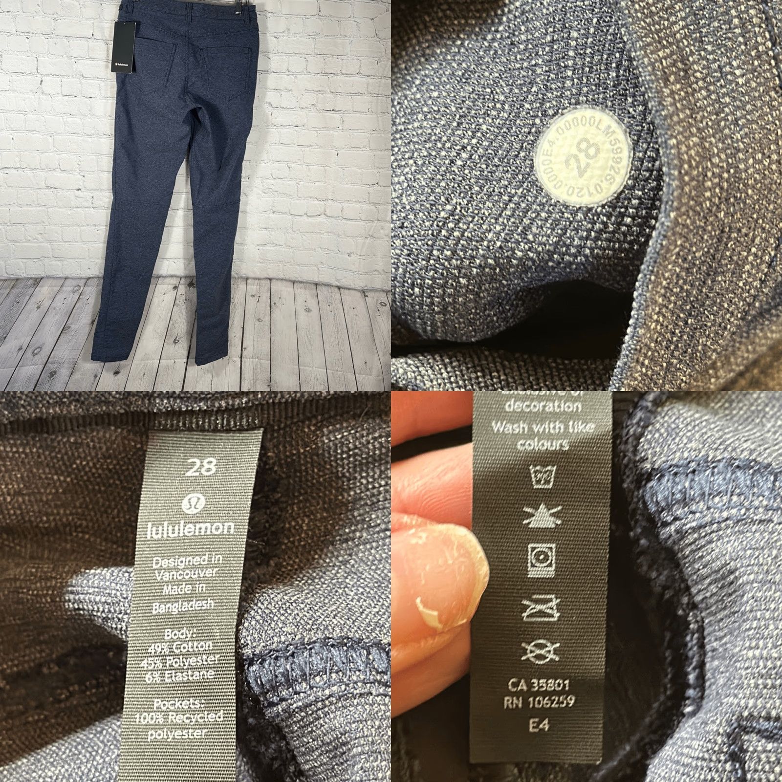 Lululemon Lululemon ABC Skinny Pants LM5992S 28 Regular Men Blue Chino 34in Inseam New with Tags Size US 28 / EU 44 - 8 Thumbnail