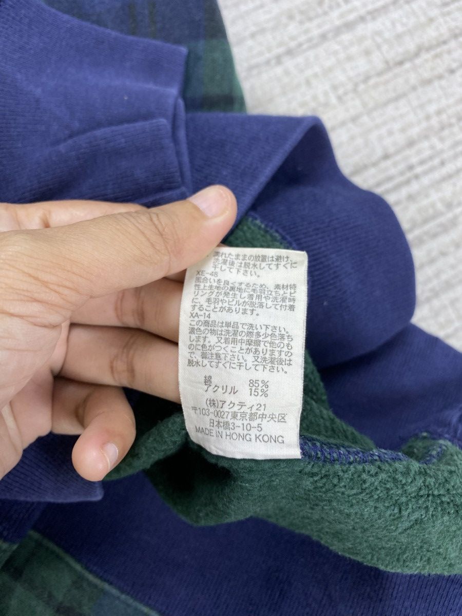 Polo Ralph Lauren Vtg Polo Ralph Lauren Green Plaid Jacquard Halfzipper Jacket Size US L / EU 52-54 / 3 - 10 Thumbnail