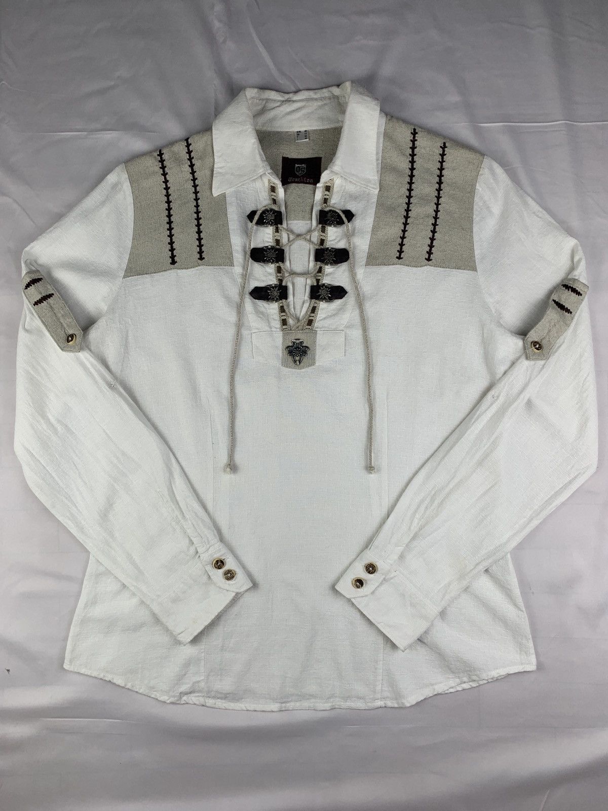 Other Tratchen European Made Tyrolean Pullover Lace up Shirt Size US M / EU 48-50 / 2 - 1 Thumbnail