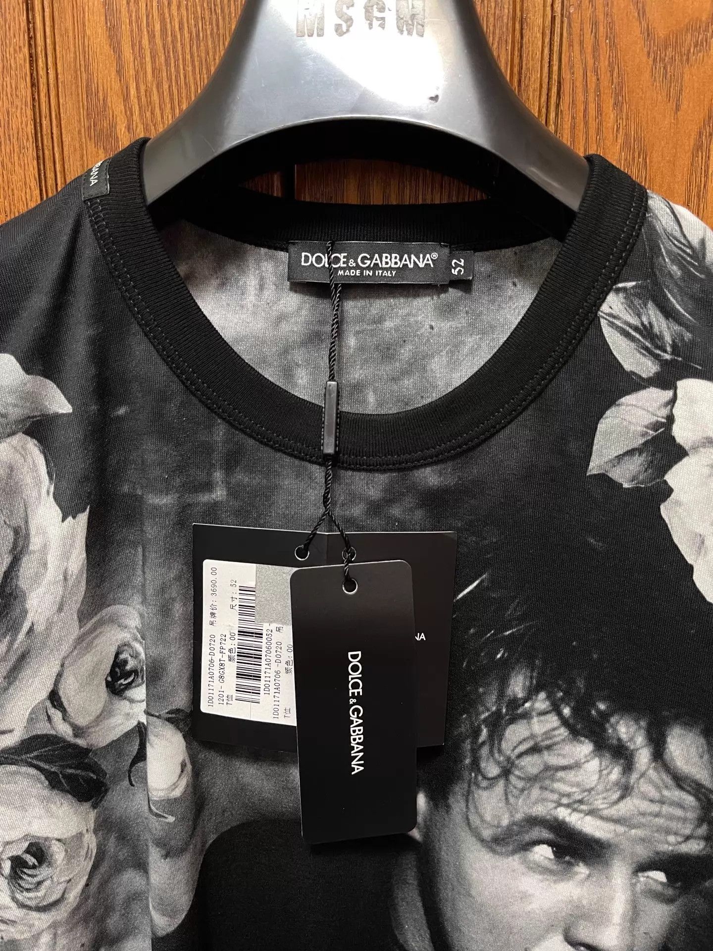 Dolce & Gabbana DG Marlon Brando Slim Fit Short Tee 52 100% Cotton Size US L / EU 52-54 / 3 - 4 Thumbnail