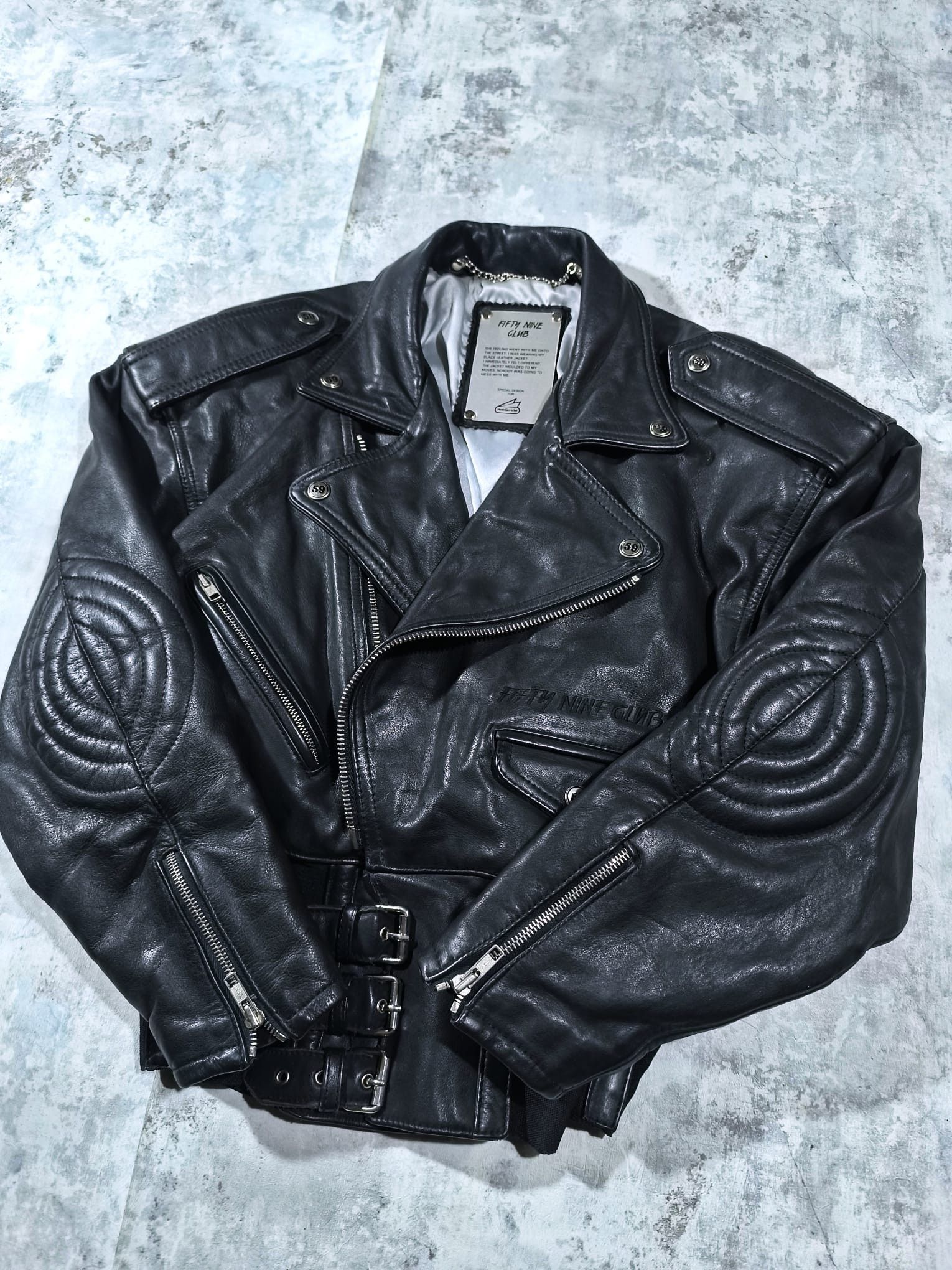 Leather Vintage Fifty Nine Club Women's Fitted Leather Jacket Size S / US 4 / IT 40 - 5 Thumbnail