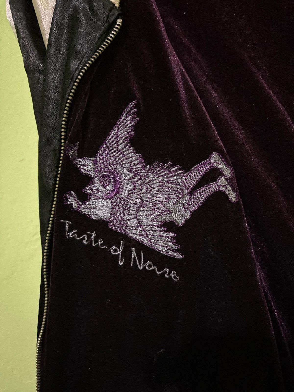 Japanese Brand VTG Sukajan Jacket skeleton taste of Noise Embroidered Size US L / EU 52-54 / 3 - 13 Thumbnail
