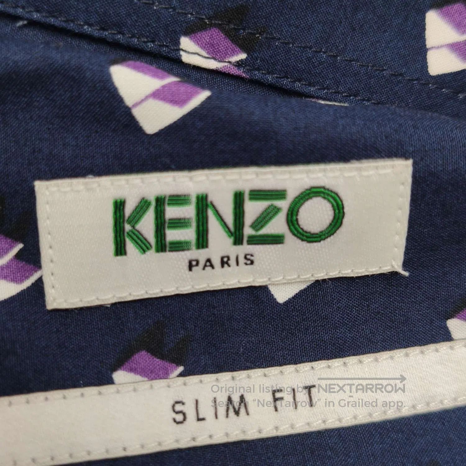Kenzo Kenzo Cotton Button-Up Shirt with Pattern. Size US L / EU 52-54 / 3 - 4 Thumbnail
