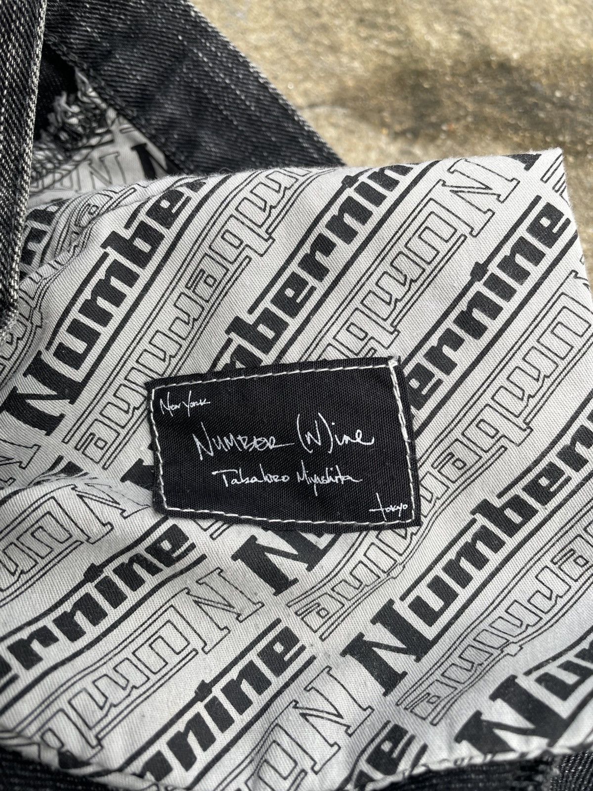 Number (N)ine SS04 "Dream Baby Dream" Double Pocket Pain Patch Denim Size US 34 / EU 50 - 6 Thumbnail