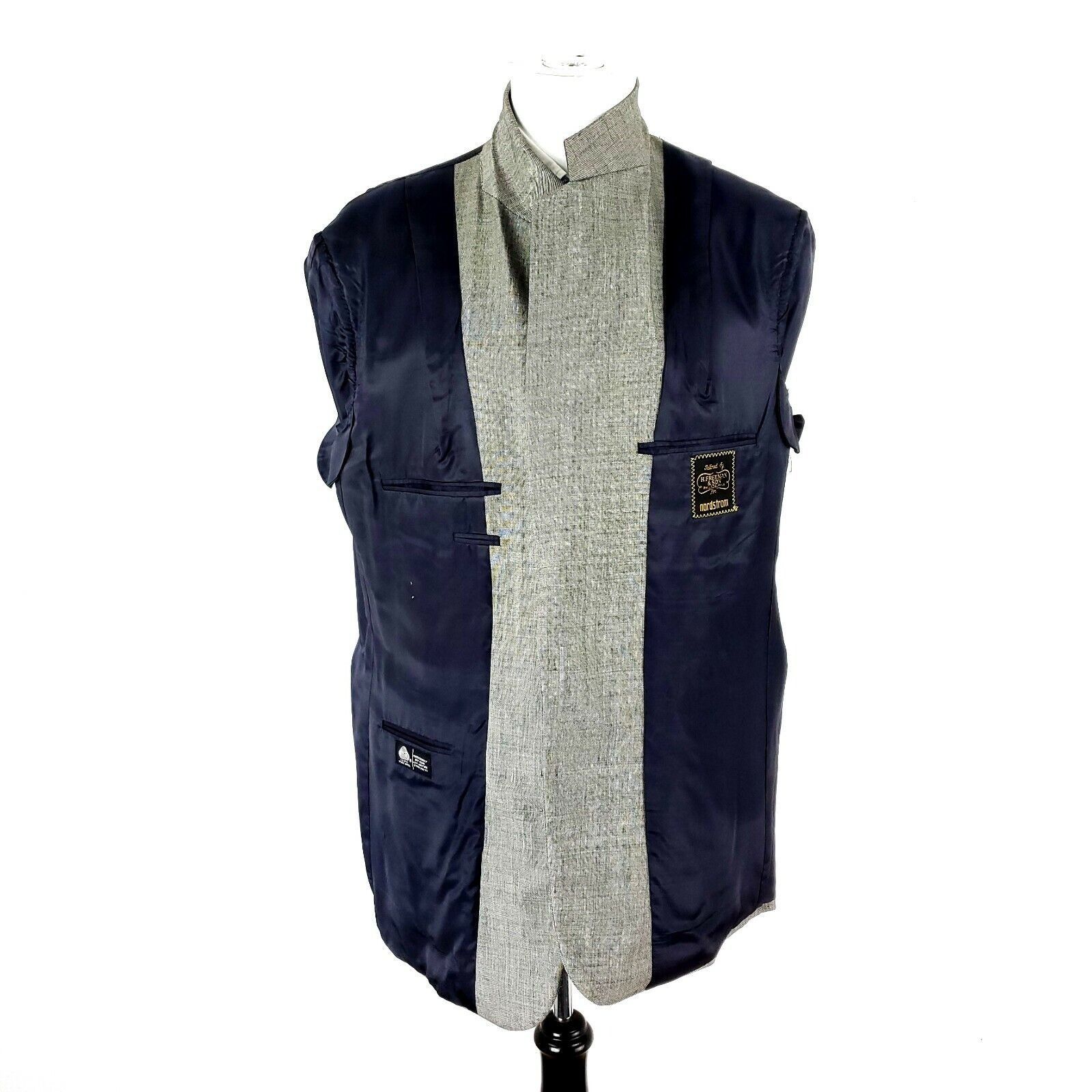 Hickey Freeman Vintage Hickey Freeman Nordstrom Wool 2 Button Sport Coat 42 Size 42L - 8 Thumbnail