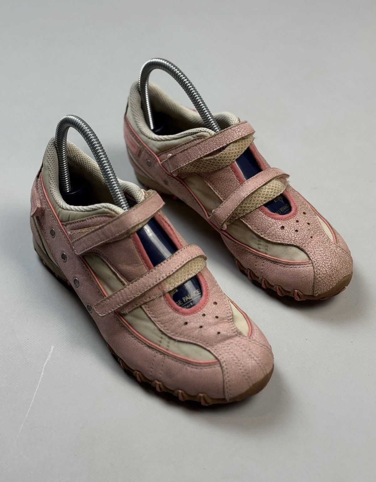 Diesel Vintage Y2K Leather Pink Straps Low Top Sneakers Ballets Size US 7 / IT 37 - 2 Thumbnail