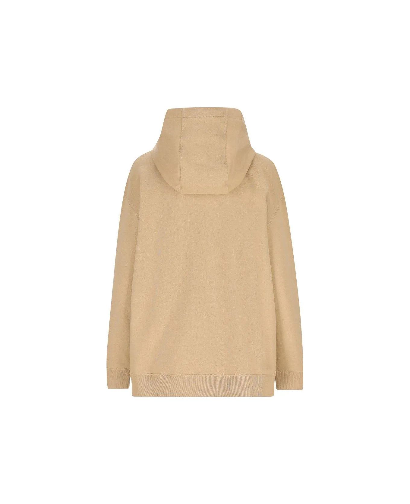 Fendi o1loc1c0126 Ff Sequin-embellished Drawstring Hoodie in Beige Size M / US 6-8 / IT 42-44 - 2 Thumbnail