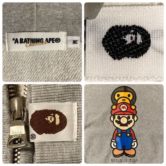 Bape BAPE × Nintendo Mario Milo Full Zip Hoodie a bathing ape Size US M / EU 48-50 / 2 - 8 Thumbnail