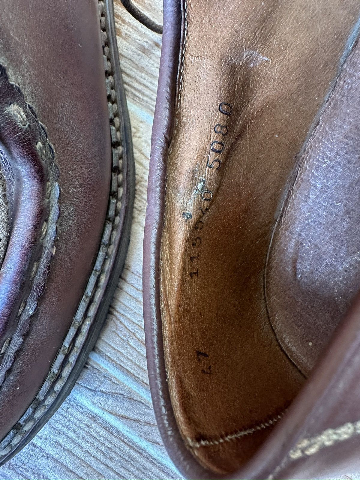 Paraboot Paraboot Michael Marche Vintage Ebony Moc Leather Derbies Size US 14 / EU 47 - 19 Thumbnail