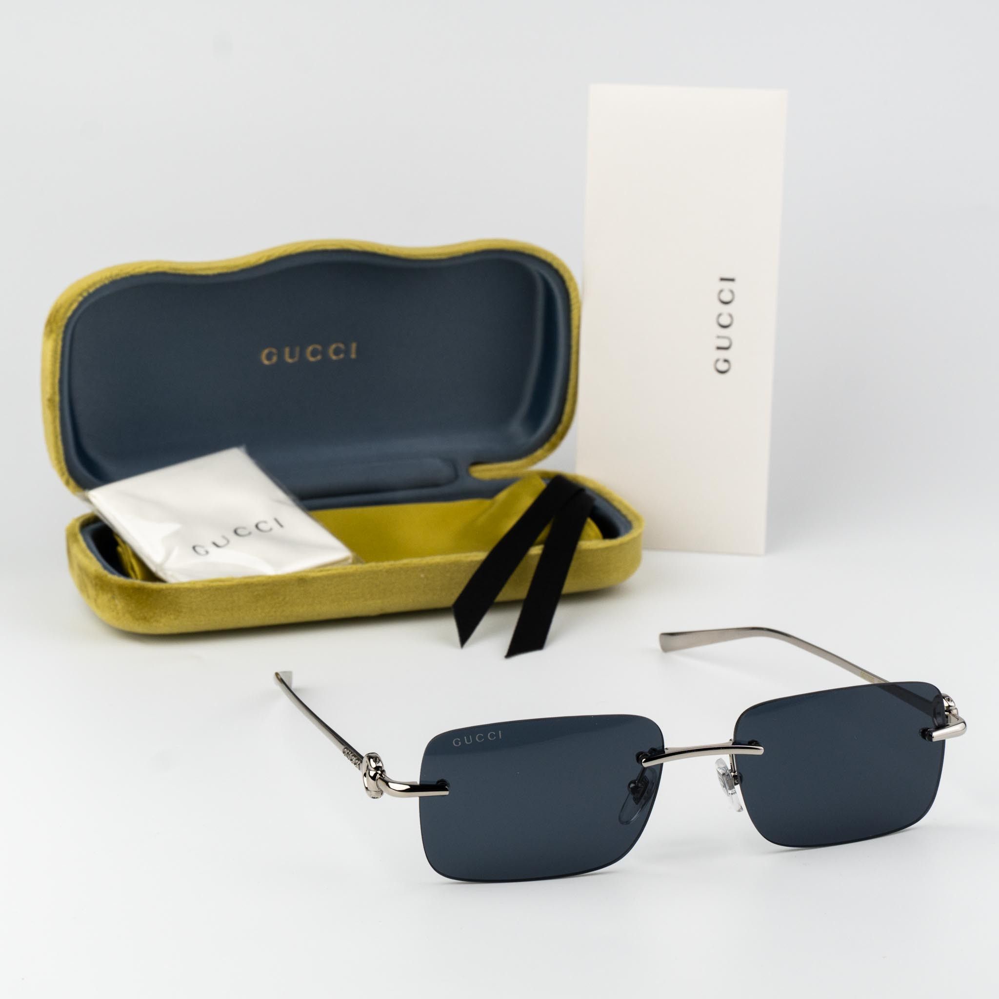 Gucci Gucci Men Sunglasses Rectangle GG1703S 003 BRAND NEW Size ONE SIZE - 10 Thumbnail