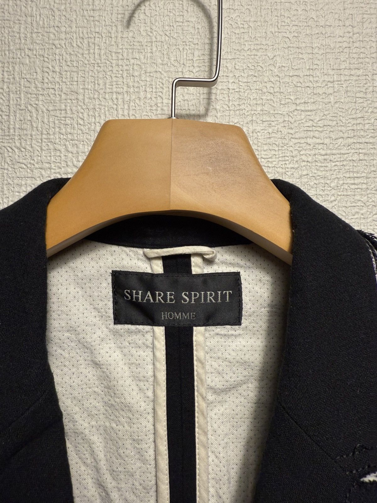 Share Spirit Homme Share Spirit HOMME FRINGED EDGES BLAZER JACKET DAMAGE Size M / US 6-8 / IT 42-44 - 3 Thumbnail